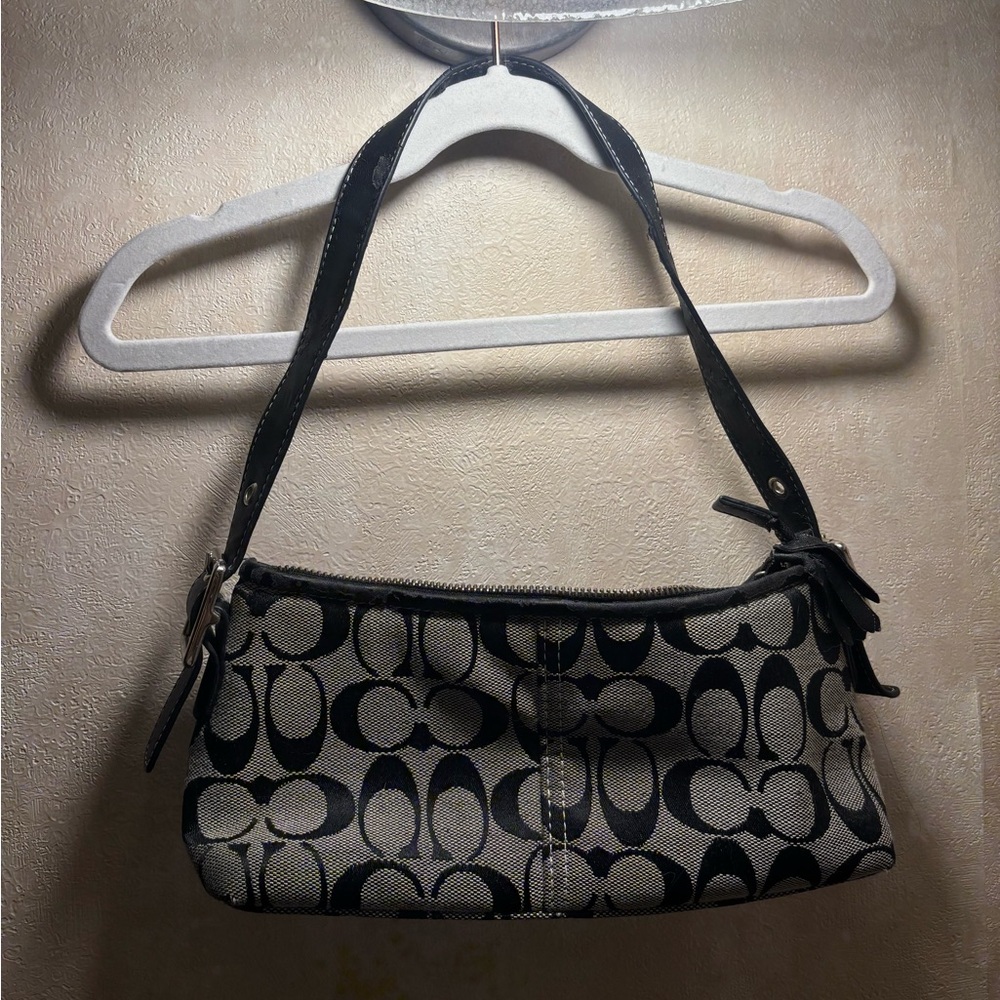 Iconic Vintage Coach Monogram Shoulder Bag